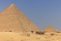 Gizeh pyramids near Cairo - Egypt Royalty Free Stock Photo