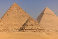 Gizeh pyramids near Cairo - Egypt Royalty Free Stock Photo