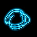 gizzard chicken neon glow icon illustration