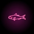 Gizzard shad neon icon. Simple thin line, outline vector of fish icons for ui and ux, website or mobile application