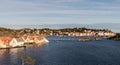 Gjeving in Tvedestrand, Norway - January 30, 2018: The small village of Gjeving in Tvedestrand, along the southern coast