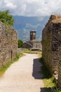 Clock tower in Gjirokaster castle, south Albania