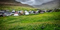 Gjogv village in faroe island