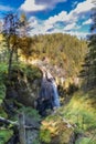 Gjuvefossen is a regulated waterfall near Flesberg in Fagerfjell in the region Buskerud, Norway Royalty Free Stock Photo