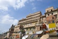 Gkhata the city of Varanasi in India on the Ganges River Royalty Free Stock Photo