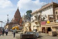 Gkhata the city of Varanasi in India on the Ganges River Royalty Free Stock Photo