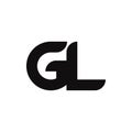 GL Letter Logo Design With Simple style