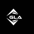 GLA abstract technology logo design on Black background. GLA creative initials letter logo concept