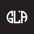 GLA letter logo design on black background. GLA creative initials letter logo concept. GLA letter design