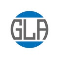 GLA letter logo design on white background. GLA creative initials circle logo concept. GLA letter design