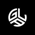 GLA letter logo design on white background. GLA creative initials letter logo concept. GLA letter design