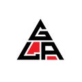 GLA triangle letter logo design with triangle shape. GLA triangle logo design monogram. GLA triangle vector logo template with red Royalty Free Stock Photo