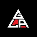 GLA triangle letter logo design with triangle shape. GLA triangle logo design monogram. GLA triangle vector logo template with red Royalty Free Stock Photo