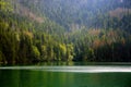 Glacial Black Lake in Sumava National Park.