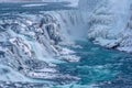 Glacial Blue Frozen Winter Waterfalls