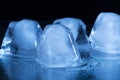 Glacial blue ice with drops Royalty Free Stock Photo