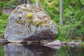 Glacial erratic rock Royalty Free Stock Photo