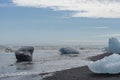 Glacial ice on shore Royalty Free Stock Photo