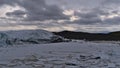 Glacial lake of SvÃÂ­nafellsjÃÂ¶kull, an outlet glacier of the VatnajÃÂ¶kull ice cap in south Iceland, with ice formations.