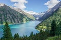 Glacial lake and valley Royalty Free Stock Photo