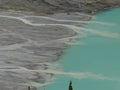 Glacial river delta flowing into Peyto Lake, Alberta, Canada
