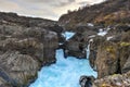 Glacial River Pool, Barnafoss, Iceland Royalty Free Stock Photo