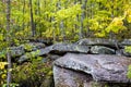 Glacial Rock Formation at Banning State Park Royalty Free Stock Photo