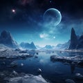 Glacial Serenity Amidst Extraterrestrial Cold: A Frozen Wonderland Awaits Exploration