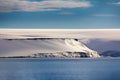 Glacial shield of George Land and Hayes Island Royalty Free Stock Photo