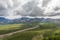 A Glacial Stream Runs Down from the Alaska Range Royalty Free Stock Photo