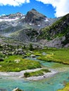 Mountain Glacial Stream Water - Italian Alps Royalty Free Stock Photo