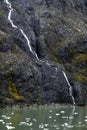 Small water stream coming from a melting Glacier.