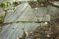 Glacial striations in granite bedrock on Mt. Kearsarge, New Hampshire Royalty Free Stock Photo