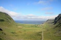 Glacial valley of Unstad Royalty Free Stock Photo