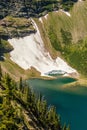 Glaciar lake along Acamina trail in Waterton Lakes NP, Canada Royalty Free Stock Photo