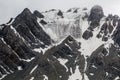 Glaciar in the Terskey Alatau mountain range in Kyrgyzst Royalty Free Stock Photo