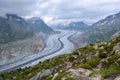 Glacier Aletschgletscher in Switzerland in the summer Royalty Free Stock Photo