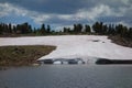 A glacier as seen at beartooth pass. Royalty Free Stock Photo