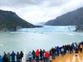 Glacier Bay National Park - 9 1 22 - Tourists viewing the glaciers from the deck of a cruise ship