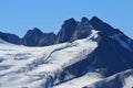 Glacier with big crevasses