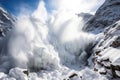 Travel adventure blue landscape peak glacier sky beautiful mountains ice white snow nature Royalty Free Stock Photo