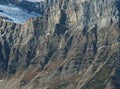 Glacier carved mountains and ridges Royalty Free Stock Photo