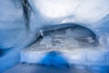 Glacier cave tunnel at Mount Titlis Royalty Free Stock Photo