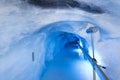 Glacier cave tunnel at Mount Titlis Royalty Free Stock Photo