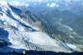 Glacier and Chamonix Royalty Free Stock Photo