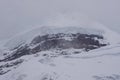 Glacier of the Cotopaxi volcano that is located in the city of Latacunga, Ecuador Royalty Free Stock Photo