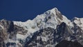 Glacier covered mountain in Nepal Royalty Free Stock Photo