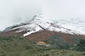 Glacier covered peak of Cotopaxi Volcano