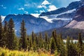 The Glacier Crowfoot in mountains in Banff National Park Royalty Free Stock Photo