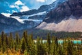 The Glacier Crowfoot over Bow River in mountains Royalty Free Stock Photo